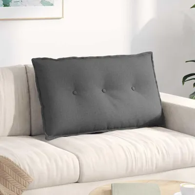 Produktbild von PUEAZU Rückenkissen Dunkelgrau 80 x 19 x 50 cm Stoff - Sitzkissen &23341