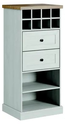 Image de Blanc rustique Armoire Commode Lowboard Buffet en bois Commodes Sideboard