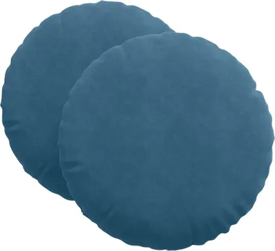 Immagine prodotto di Cuscini da seduta vidaXL, 2 pezzi, blu, Ø 60 x 21 cm, velluto