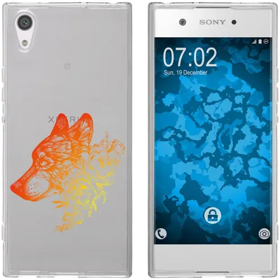 Produktbild von PhoneNatic Case kompatibel mit Sony Xperia XA1 Silikon-Hülle Floral Wolf M3-2