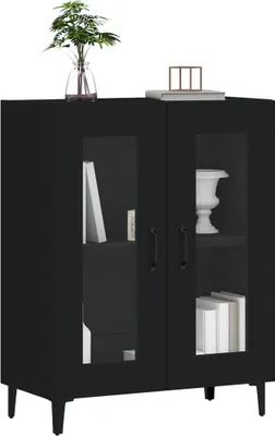 Obrázek produktu pro vidaXL Příborník černý 69,5x34x90 cm odvozený výrobek ze dřeva