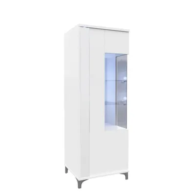 Obrázek produktu pro Vitrína s LED osvětlením BANTRY 5 - bílá / lesklá bílá, levá