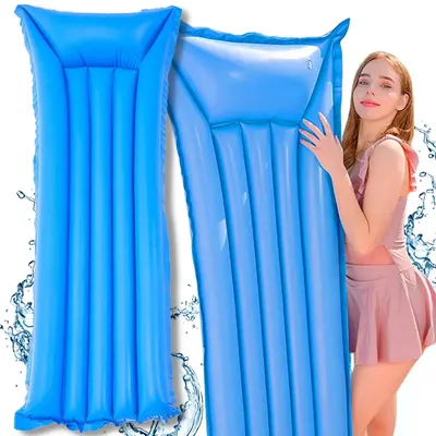 Produktbild von Luftmatratze Wasserliege Poolmatratze aufblasbar Strandmatratze Badeinsel Schwimmmatratze 180 x 70 cm Blau