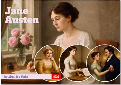 Produktbild von Jane Austen (Wandkalender 2026 DIN A4 quer), CALVENDO Monatskalender