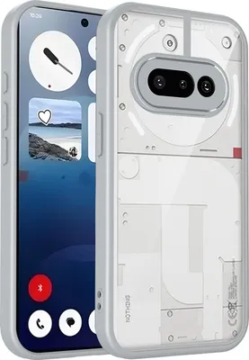 Produktbild von Hülle für Nothing Phone 3A Transparente Rückseite TPU Bumper Stoßfest Handyhülle Grau