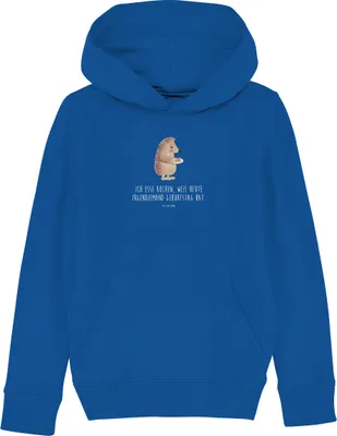 Produktbild von Mr. & Mrs. Panda Kinderpullover Igel Kuchenstück 9-11 Jahre (134/146) - Royal Blue - Geschenk, Kapuzenpullover, Torte, Geburtstagskuchen, Hoodie, Sweater, Essen Spruch