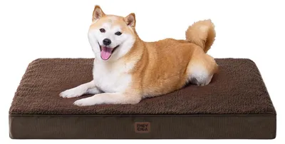 Produktbild von Orthopädisches Hundebett 91x68cm Braun für mittelgroße bis große Hunde