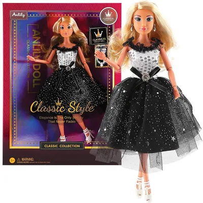 Imagen del producto de Muñeca de moda con vestido de noche - corto, en blanco y