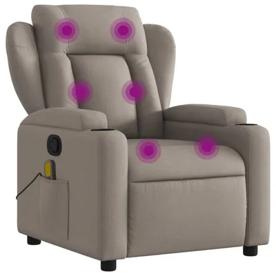 Image de Fauteuil de massage Taupe Tissu