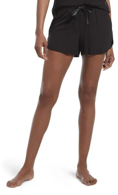 Produktbild von HUE Damen Sleepwell with Temptech Boxer-Pyjama-Shorts Pyjamahose, Schwarz, 36