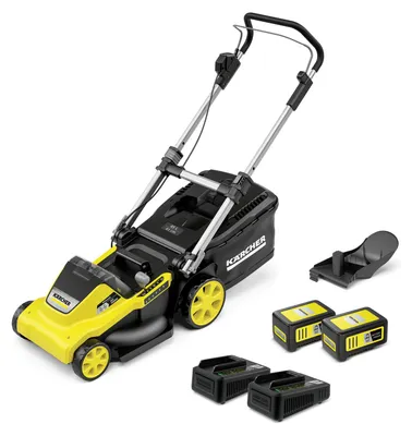 Produktbild von Kärcher Akku-Rasenmäher LMO 5-18 Dual Battery Set, 41cm Schnittbreite, Mulchkit