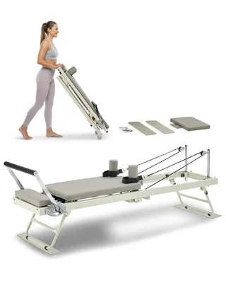 Zdjęcie produktu dla VEVOR Składane łóżko do pilatesu, domowy sprzęt fitness - sprężyny i liny, dla zaawansowanych i początkujących, maksymalna waga 181,44 kg