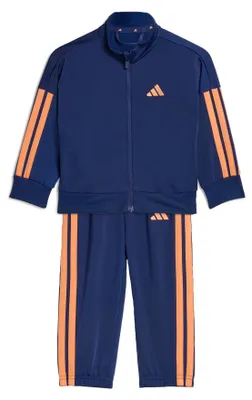 Image de Ensemble de jogging ESSENTIALS CLIMACOOL pour bébé, unisexe, adidas, bleu marine/orange clair, taille 0-3 mois