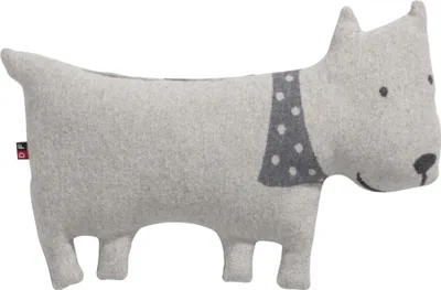 Produktbild von David Fussenegger Kissen gefüllt Juwel 'Hund' 20 x 40 cm Filz - Grau