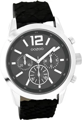 Produktbild von Oozoo Leder Damen Uhr matt Analog Quarzuhr Armband schwarz Timepieces D2UOC6184A