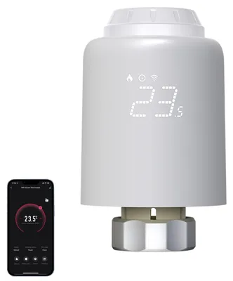 WLAN-Heizkörperthermostat mit Funkfernbedienung, Temperaturregler