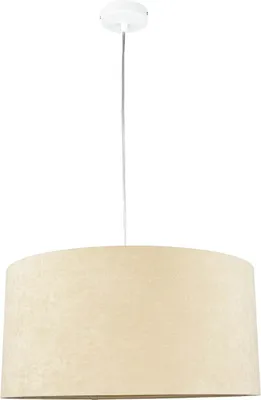 Produktbild von Hängeleuchte Stoff E27 Ø 50 cm Creme Weiß Retro Pendelleuchte