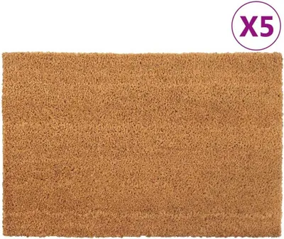 Produktbild von Fußmatten 5 Stk. Natur 40x60 cm Kokosfaser Getuftet