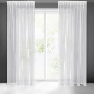Obrázok produktu pre Záclona TONIA biela 140x300 cm volánová páska tunelová šnúrka