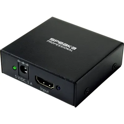 Produktbild von SpeaKa Professional SP-HDS-220 1+2 Port HDMI-Splitter Ultra HD-fähig 3840 x 2160 Pixel Schwarz