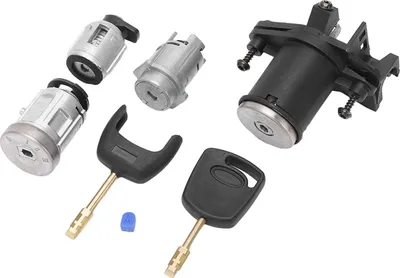 Image de Porte du contacteur d'allumage Serrure Cyclinder Set 2S61 A22050 BM Remplacement pour Ford Fiesta MK5 Fusion