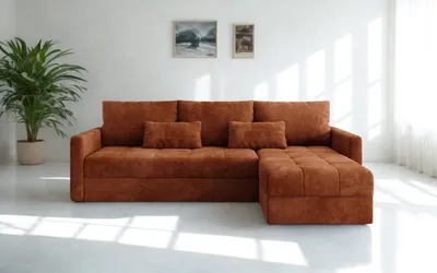 Produktbild von FurMeb24 ECKSOFA mit Schlaffunktion und bettkasten ROMA L 226 cm × 138 cm × 85 cm Stoff POSO 40