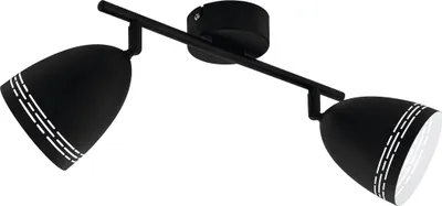 Produktbild von EGLO LED Spot SABATELLA 1, 2-flammige Deckenleuchte, Deckenstrahler aus Stahl, Flurlampe in schwarz und weiß, Wohnzimmerlampe,