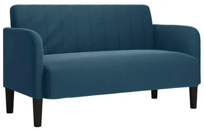 Produktbild von vidaXL Zweisitzer-Sofa Blau 109 cm Samt