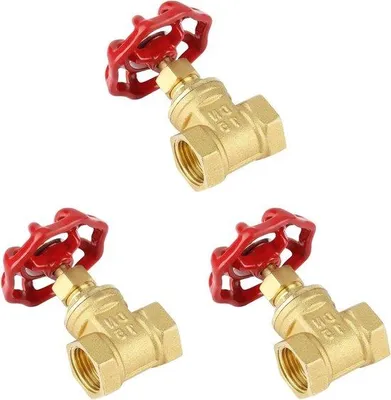 Zdjęcie produktu dla Mosiężny kran BSPP G1/2 DN15, 3 sztuki, 232 PSI
