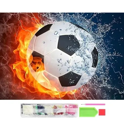 Produktbild von Diamond Painting 5D Fußball 30x40 cm Diamant Mosaik DIY Bastelset