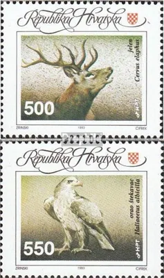 Produktbild von Briefmarken Kroatien 1993 Mi 227-228 (kompl.Ausg.) postfrisch Einheimische Tiere