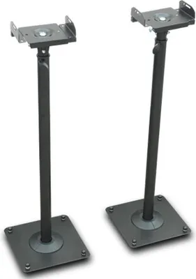 Produktbild von Zwei Lautsprecher Stative schwarz Audio Monitor Ständer höhenverstellbar mit Kabelkanal Modell: LS-1B