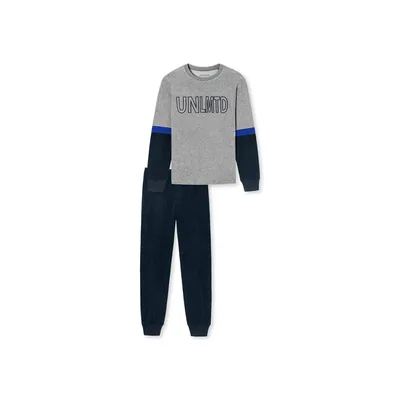 Produktbild von Schiesser  Jungen Schlafanzug lang grau-mel. Frottee Gr. 140