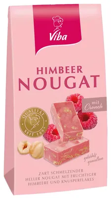 Produktbild von Viba Himbeer Nougat mit Crunch Minis 100g