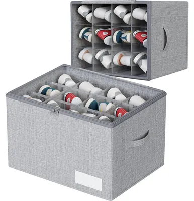 Productafbeelding van Schoenendoos schoenenopbergdoos - 12 paar - Transparant met rits - Stapelbaar - Grijs