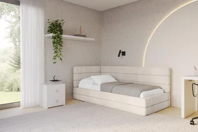 Produktbild von ALTDECOR Jugendbett mit Bettkasten BEMY - 100x200 - Beige - Casablanca 2301 - Bett mit Matratze - Rechts angeordnet - Einzelbett mit Stauraum - Polsterbett Kinderbett
