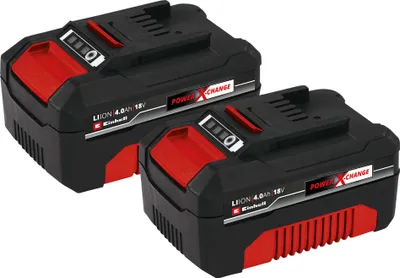 Zdjęcie produktu dla Einhell 4511489, Bateria, Litowo-jonowa (Li-Ion), 4 Ah, 18 V, Einhell, Czarny, Czerwony