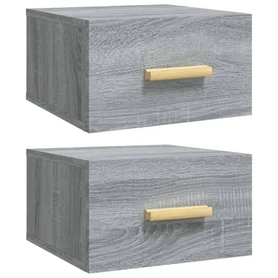 Obrázek produktu pro vidaXL Nástěnné noční stolky 2 ks. Grey Sonoma 35x35x20 cm