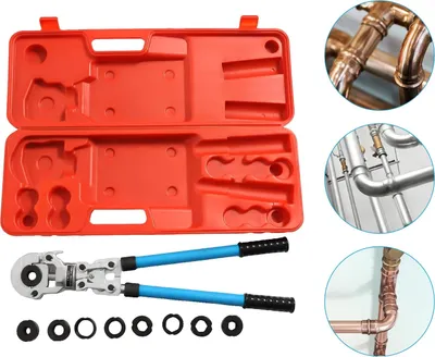 Zdjęcie produktu dla Hydrauliczny klucz do rur, stal o wysokiej wytrzymałości, długość 10 cali, odpowiedni do rur miedzianych i aluminiowych, zdolny do wywierania wysokiego ciśnienia, uchwyty teleskopowe