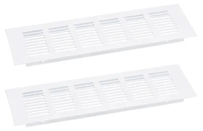 Image de Grille de ventilation en alliage d'aluminium, 2 pièces, 250 x 100 mm