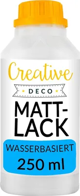 Obrázok produktu pre Creative Deco Matný akrylový lak | 250 ml | Povrchová úprava na vodnej báze | Trvalý bezfarebný | Použitie v interiéri a exteriéri