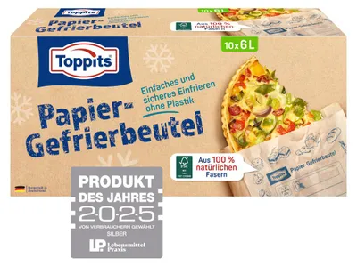 Image de Sacs congélation en papier Toppits 6 L en papier non blanchi 1 paquet