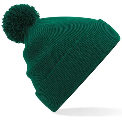 Produktbild von Beechfield B426B | Junior Original Pom Pom Beanie - Kindermütze - Farbe: Bottle Green - Größe: One Size