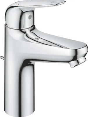 Produktbild von Grohe Euroeco Einhand-Waschtischbatterie, M-Size, Ausladung 116mm, Zugstangen-Ablaufgarnitur Kunststoff, 24265001