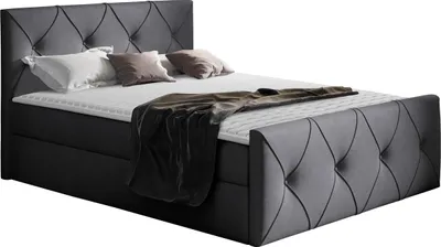 Produktbild von MIRJAN24 Boxspringbett Crystal Lux, Stilvoll Doppelbett, Bett mit zwei Bettkästen, Schlafzimmer (Farbe: Zetta 304, Größe: 120x200 cm)