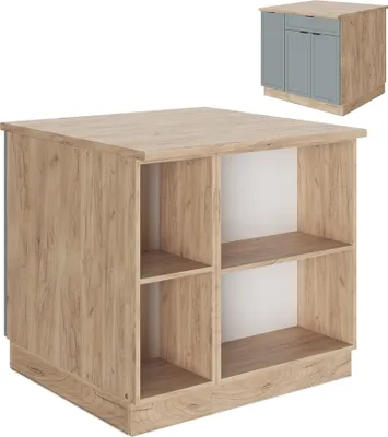 Produktbild von Kücheninsel Vicco Fame-Line Hellblau-grau 90 cm mit Schublade, ohne Arbeitsplatte, Model 51213