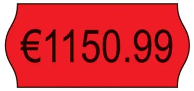 Image de Avery Zweckform RPLP1226 - Papier - adhésif permanent - perforé - rouge - 26 x 12 mm 15000 étiquette(s) (10 rouleau(x) x 1500) d'étiquettes de prix (RPLP1226)