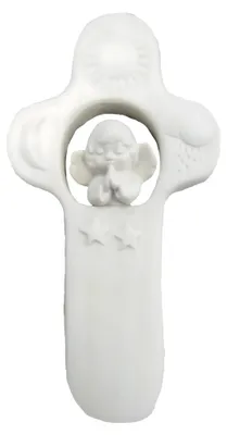 Holzkreuz für Kinder, 15 cm, handbemalt, religiös