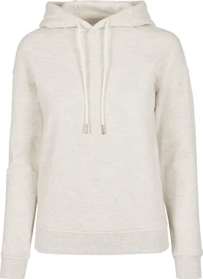 Image de Urban Classics TB1524 | Sweat à capuche pour femme avec larges bords-côtes - Couleur : gris clair - Taille : S