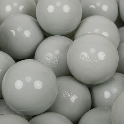 Zdjęcie produktu dla KiddyMoon plastikowe piłeczki 7cm zielonoszary 100 zabawka zestaw kulek